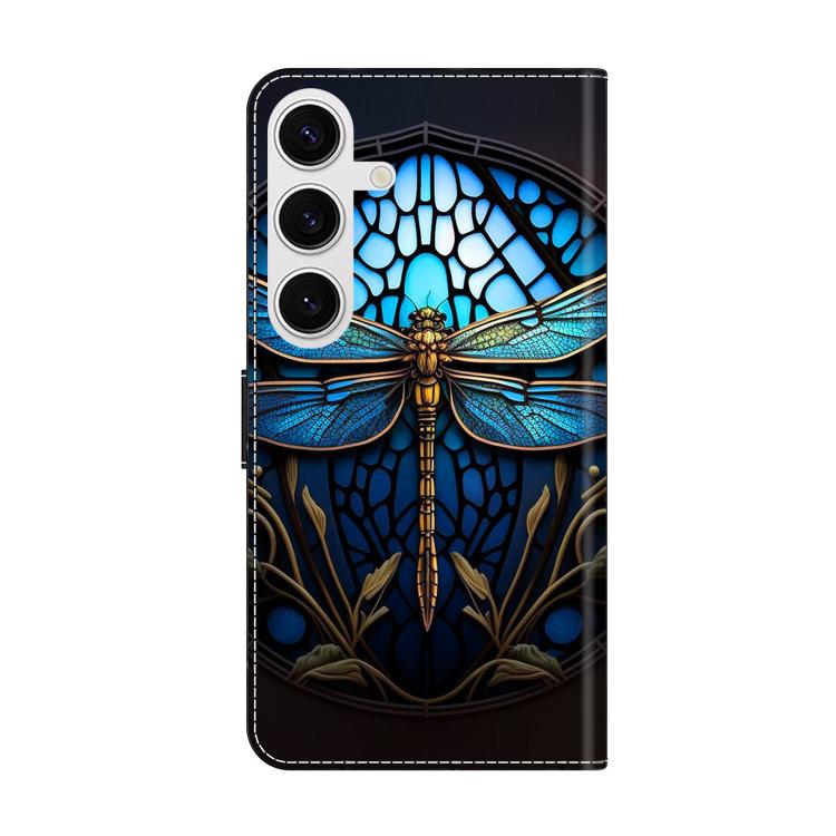 For Samsung Galaxy S25 5G / S24 5G Crystal-Like Painted Vegan Leather Phone Case