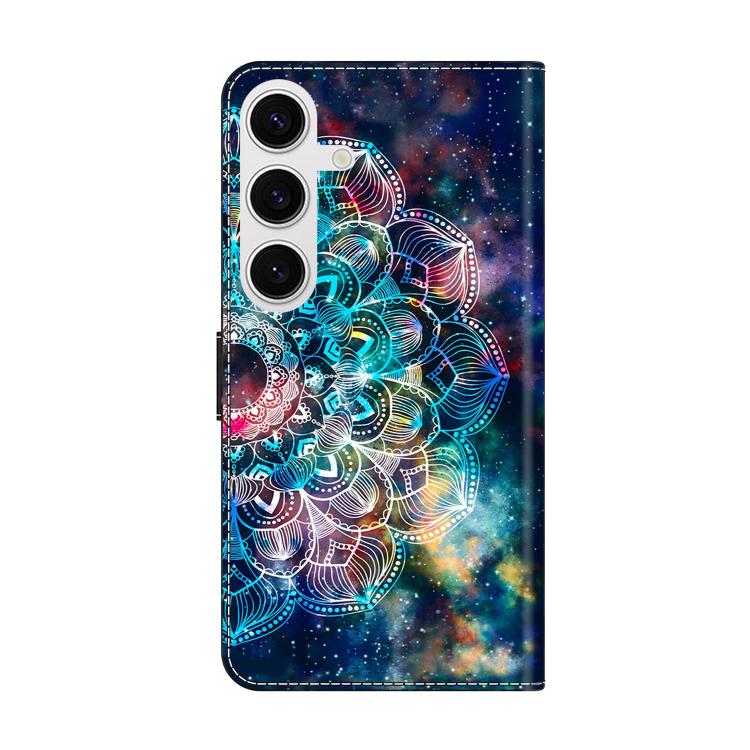 For Samsung Galaxy S25 5G / S24 5G Crystal-Like Painted Vegan Leather Phone Case
