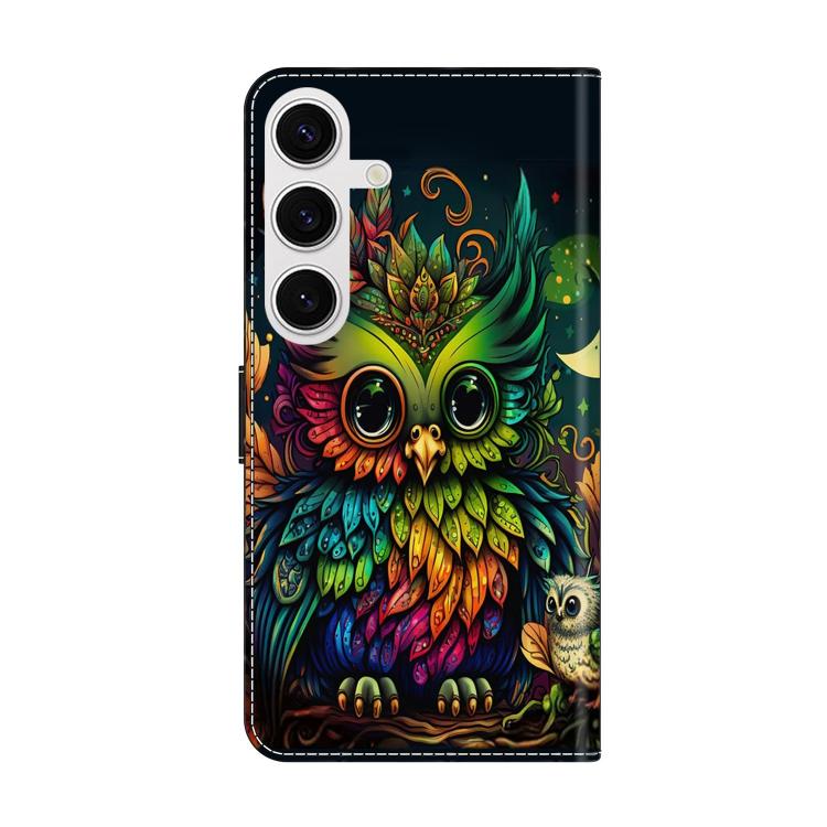 For Samsung Galaxy S25 5G / S24 5G Crystal-Like Painted Vegan Leather Phone Case