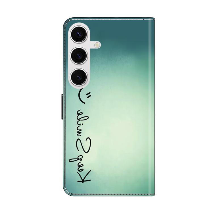 For Samsung Galaxy S25 5G / S24 5G Crystal-Like Painted Vegan Leather Phone Case