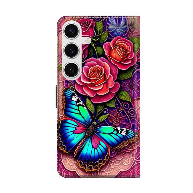 For Samsung Galaxy S25 5G / S24 5G Crystal-Like Painted Vegan Leather Phone Case
