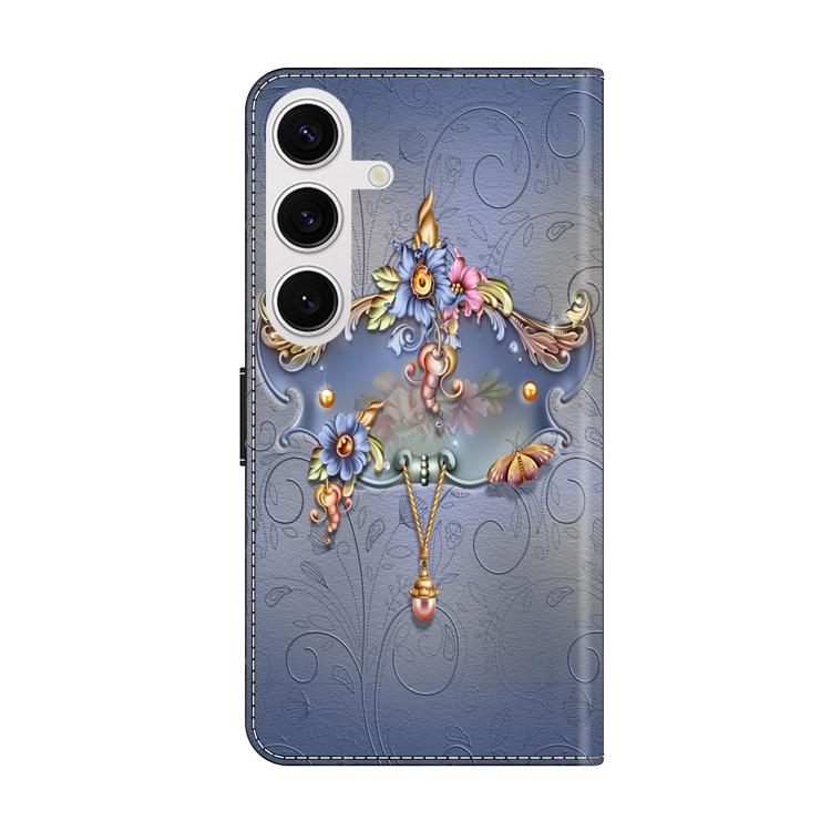 For Samsung Galaxy S25 5G / S24 5G Crystal-Like Painted Vegan Leather Phone Case