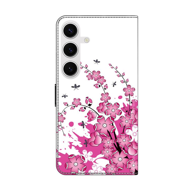 For Samsung Galaxy S25 5G / S24 5G Crystal-Like Painted Vegan Leather Phone Case