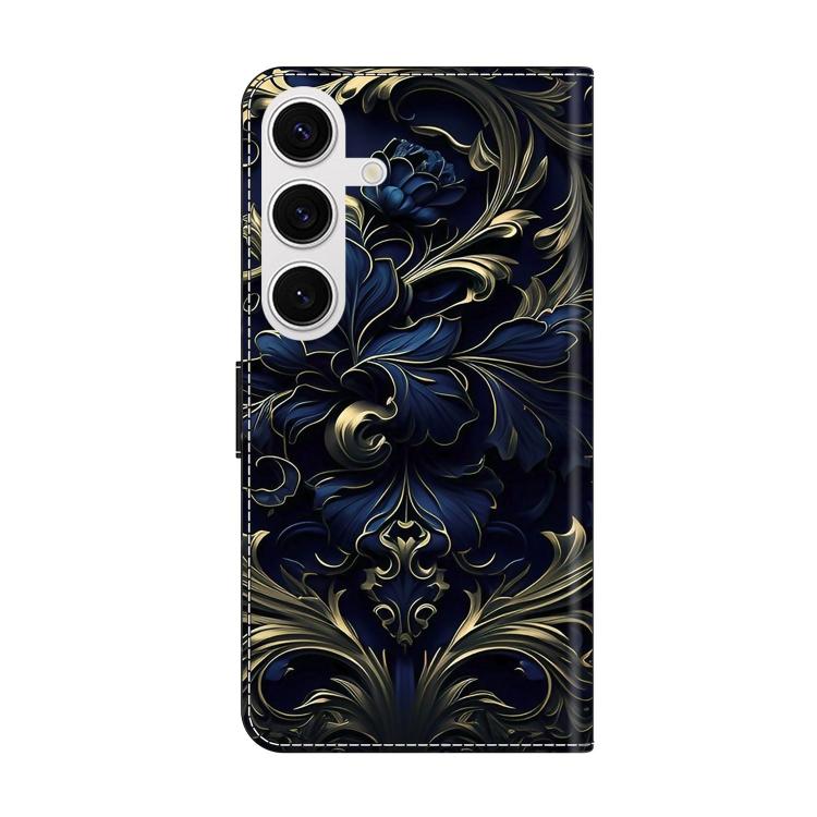 For Samsung Galaxy S25 5G / S24 5G Crystal-Like Painted Vegan Leather Phone Case