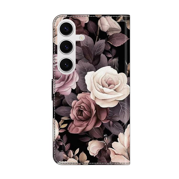 For Samsung Galaxy S25 5G / S24 5G Crystal-Like Painted Vegan Leather Phone Case