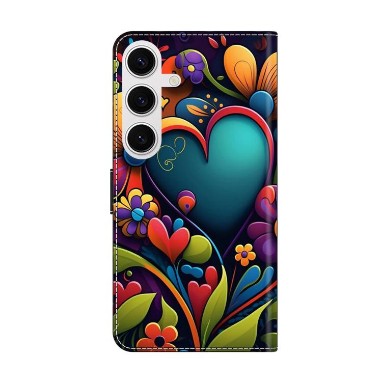 For Samsung Galaxy S25 5G / S24 5G Crystal-Like Painted Vegan Leather Phone Case