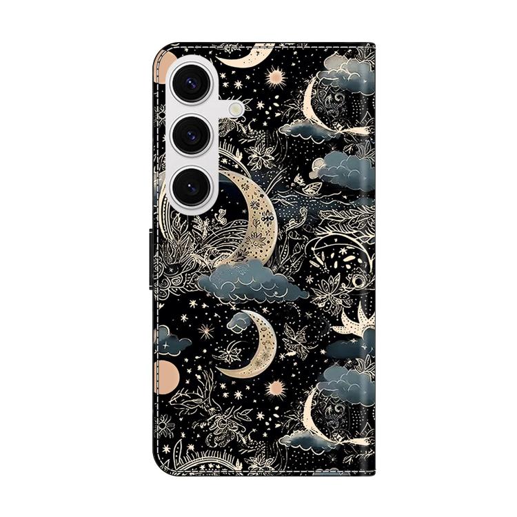 For Samsung Galaxy S25 5G / S24 5G Crystal-Like Painted Vegan Leather Phone Case