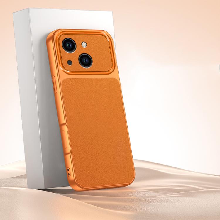 For iPhone 14 Lambskin Series Skin Feel Shockproof Phone Case