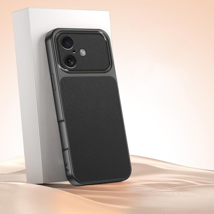 For iPhone 16 Plus Lambskin Series Skin Feel Shockproof Phone Case