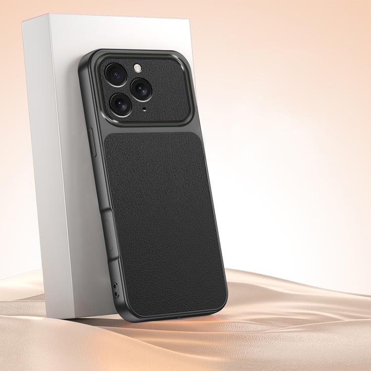 For iPhone 16 Pro Max Lambskin Series Skin Feel Shockproof Phone Case