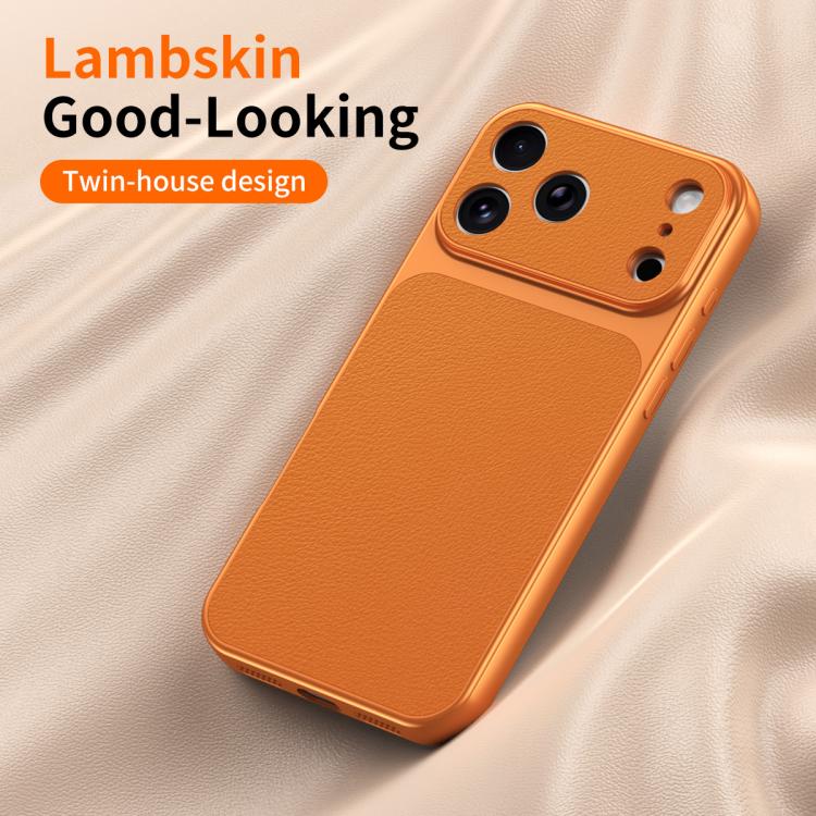 For iPhone 17 Pro Lambskin Series Skin Feel Shockproof Phone Case