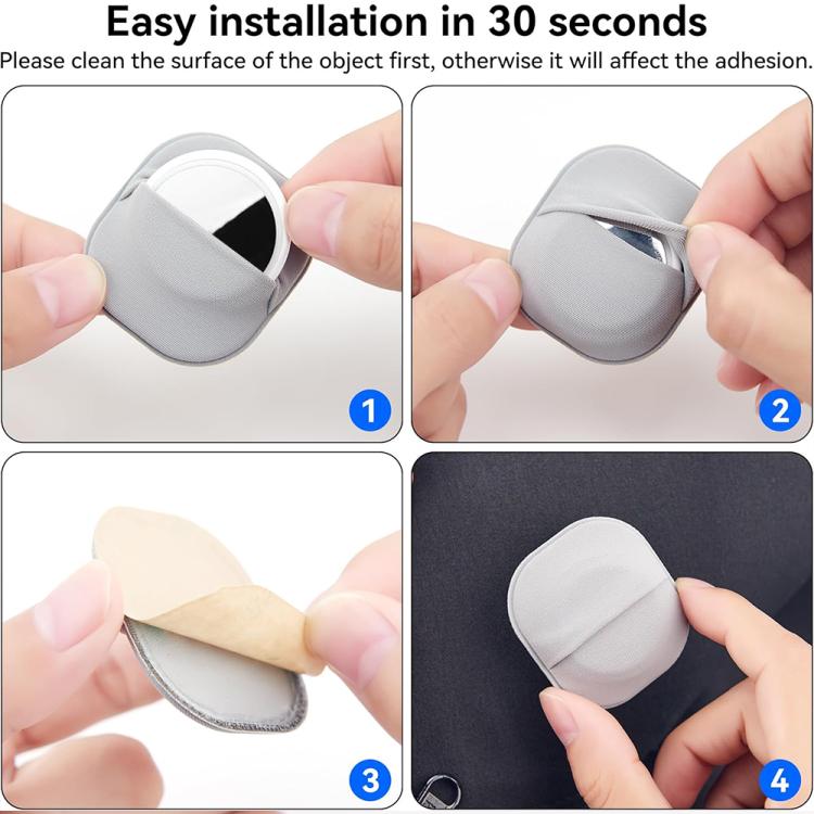For AirTag 2nd Gen / 1st Gen XDcase Elastic Fabric Back-adhesive Card Design Protective Case