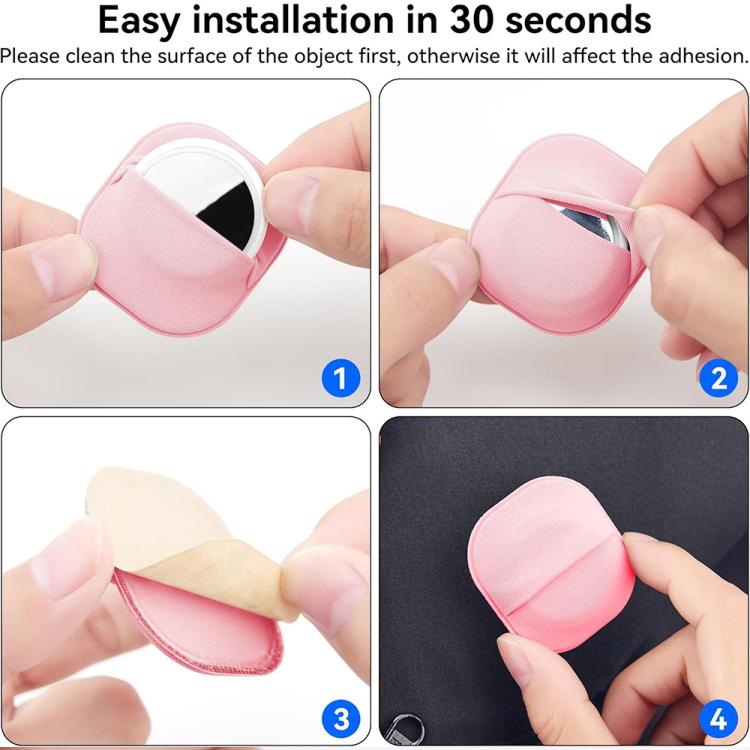 For AirTag 2nd Gen / 1st Gen XDcase Elastic Fabric Back-adhesive Card Design Protective Case