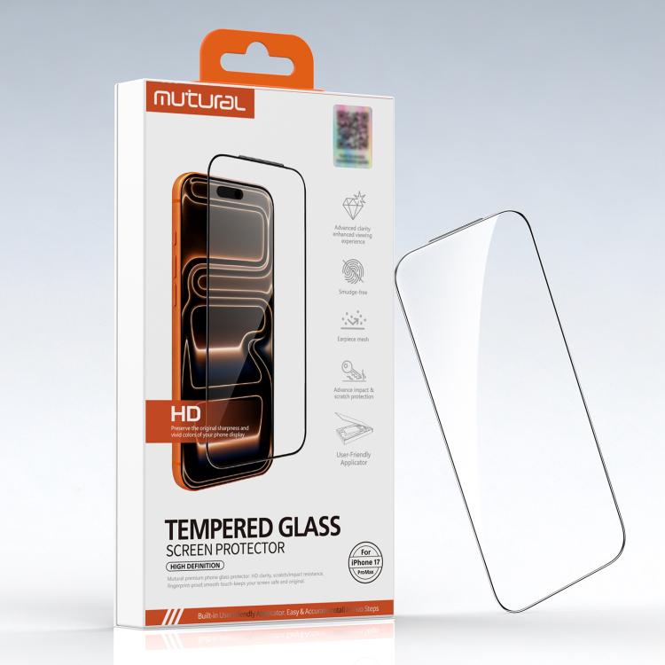For iPhone Air Mutural Easy Install Dust-Free Chamber HD Tempered Glass Film
