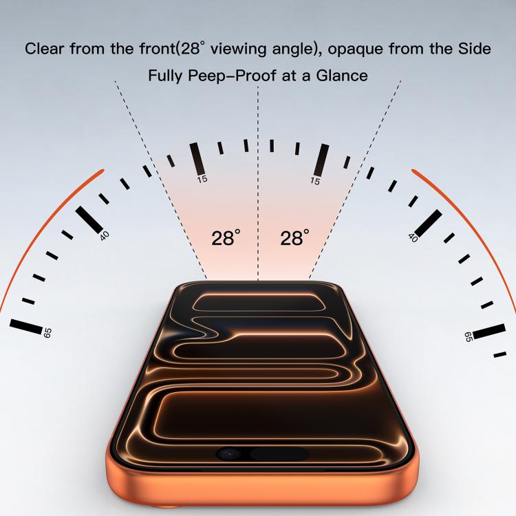 For iPhone 17 Mutural Easy Install Dust-Free Chamber Privacy Tempered Glass Film