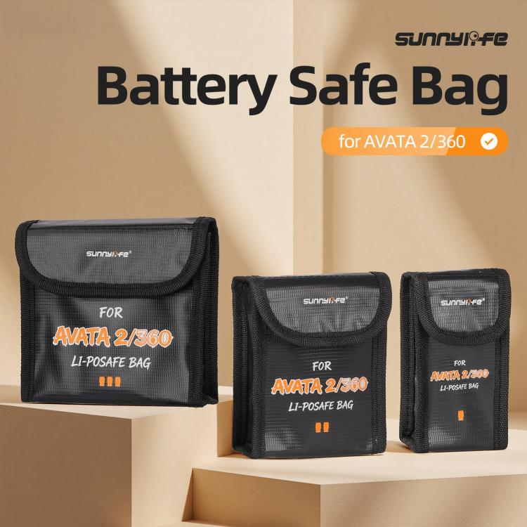 For DJI Avata 2 / 360 Sunnylife Battery Explosion-proof Safe Bag Protective Li-Po Safe Bag, Quantity:For 1pc Battery