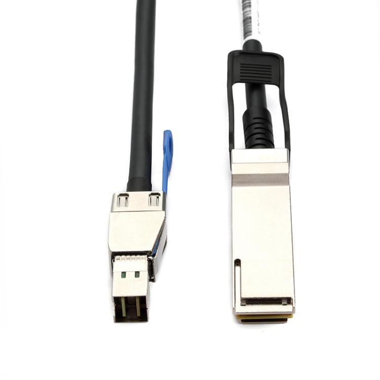 WG206 QSFP+40G to SFF-8644 High-Speed Server Data Cable, Length:1m - Black