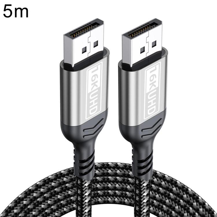 DP to DP 2.1 16K Gaming HD Cable Monitor Adapter Cable, Length:5m