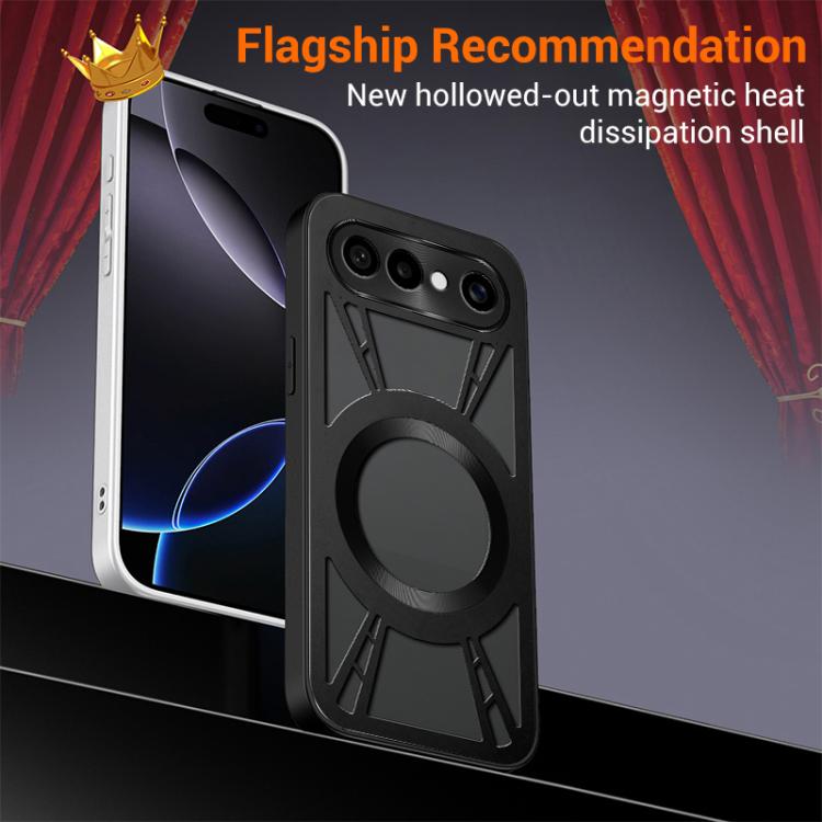 For vivo S50 Pro mini 5G Silicone Cooling Hollow Metal MagSafe Phone Case