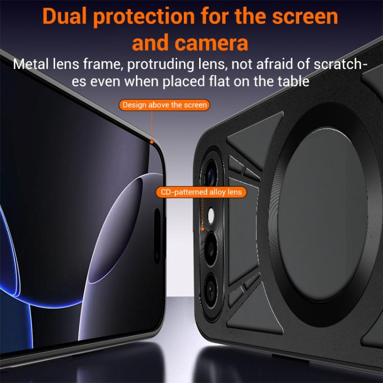 For vivo S50 Pro mini 5G Silicone Cooling Hollow Metal MagSafe Phone Case