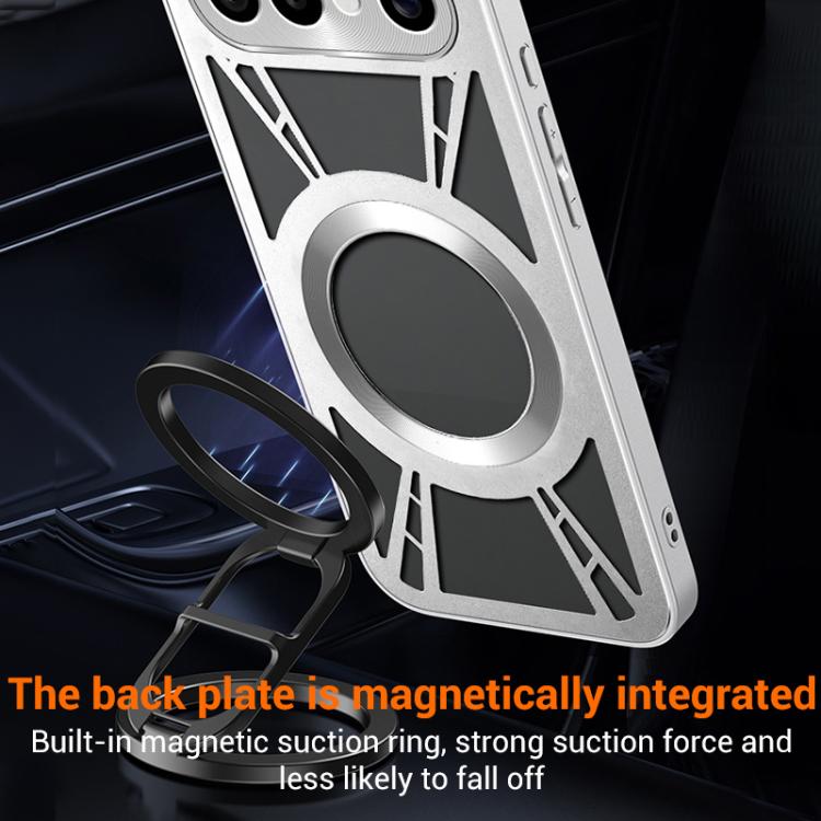 For vivo S50 Pro mini 5G Silicone Cooling Hollow Metal MagSafe Phone Case