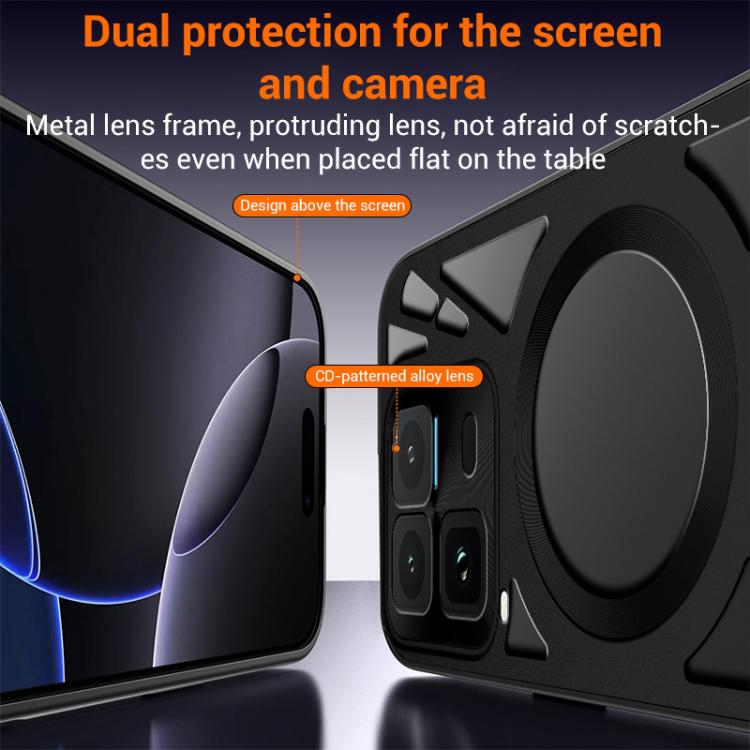 For vivo iQOO 15 Ultra 5G Silicone Cooling Hollow Metal MagSafe Phone Case