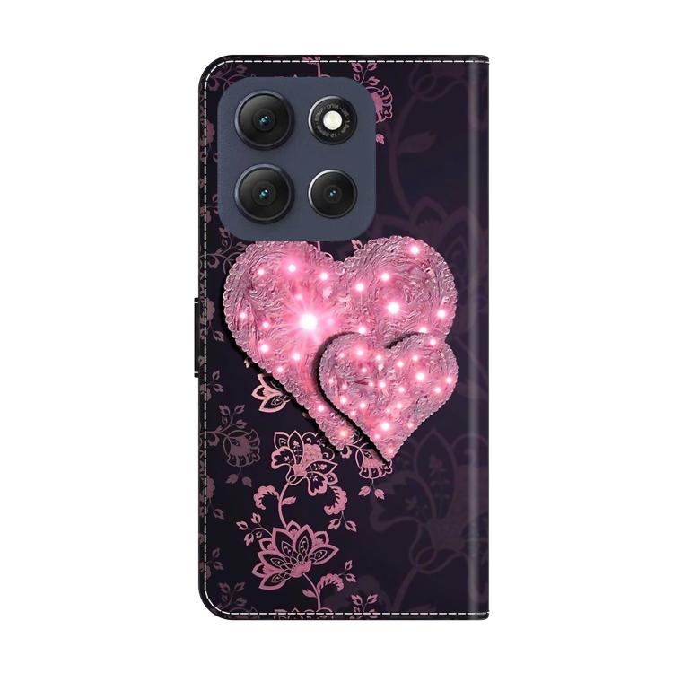 For Motorola Moto G56 5G / G86 5G Crystal-Like Painted Vegan Leather Phone Case