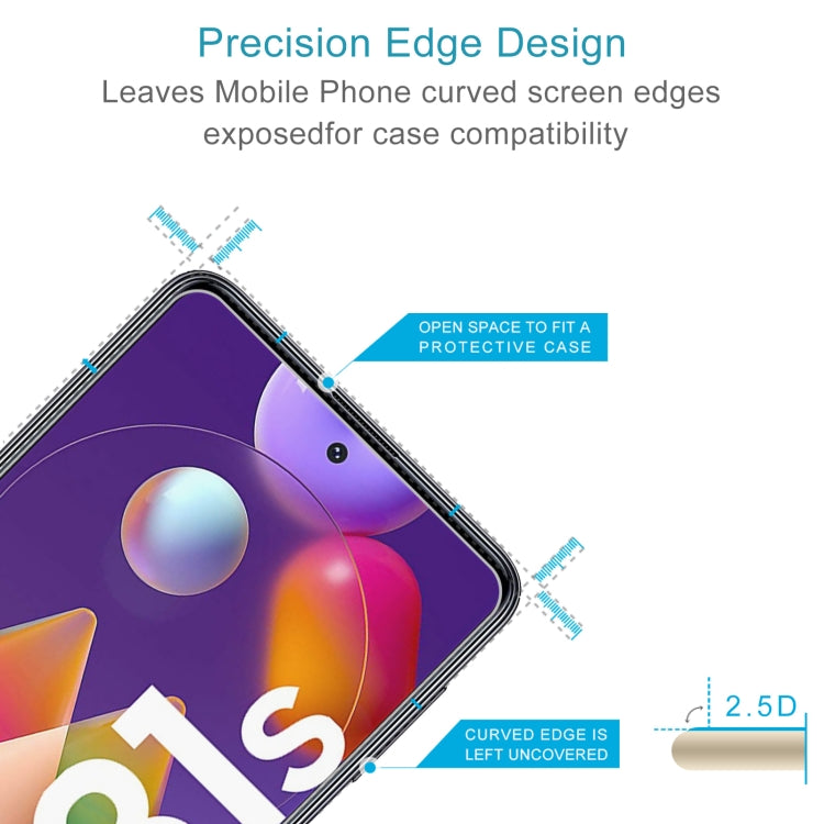 For Samsung Galaxy M31s 0.26mm 9H 2.5D Tempered Glass Film