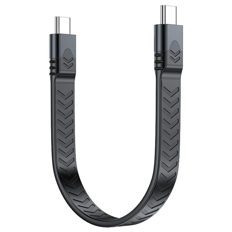 USB5 240W 16K 80Gbps Type-C to Type-C For Thunderbolt 5 Full Function FPC Cable Data Cable - Black