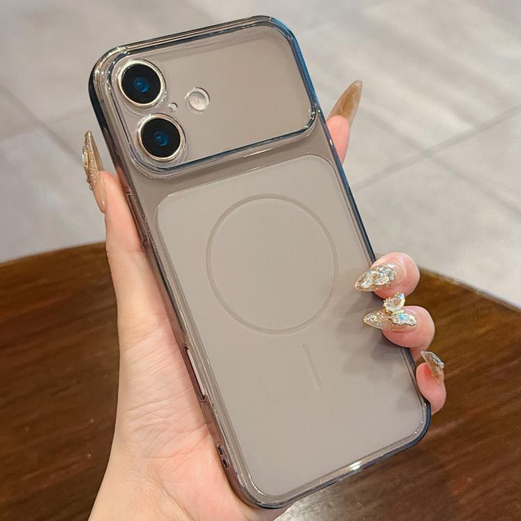 For iPhone 17 Large Window Precision Hole Translucent Frosted TPU Phone Case