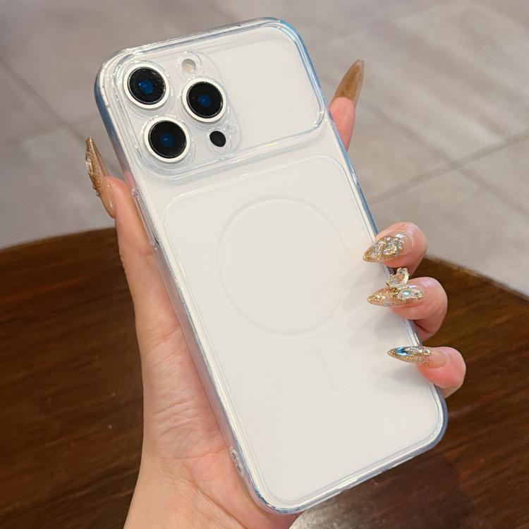 For iPhone 15 Pro Large Window Precision Hole Translucent Frosted TPU Phone Case