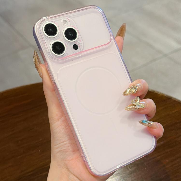 For iPhone 15 Pro Large Window Precision Hole Translucent Frosted TPU Phone Case