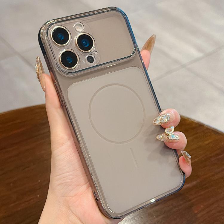 For iPhone 12 Pro Max Large Window Precision Hole Translucent Frosted TPU Phone Case