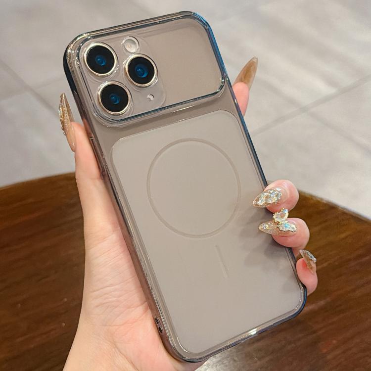 For iPhone 11 Pro Max Large Window Precision Hole Translucent Frosted TPU Phone Case