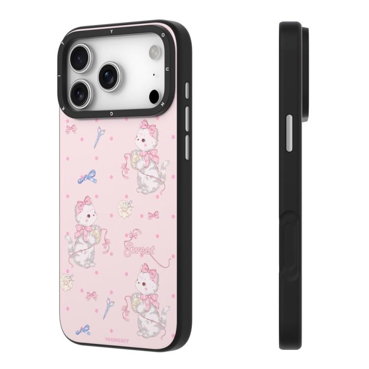 For iPhone 17 Pro YOUNGKIT Cute Animal Time Series Magnetic IMD TPU Phone Case