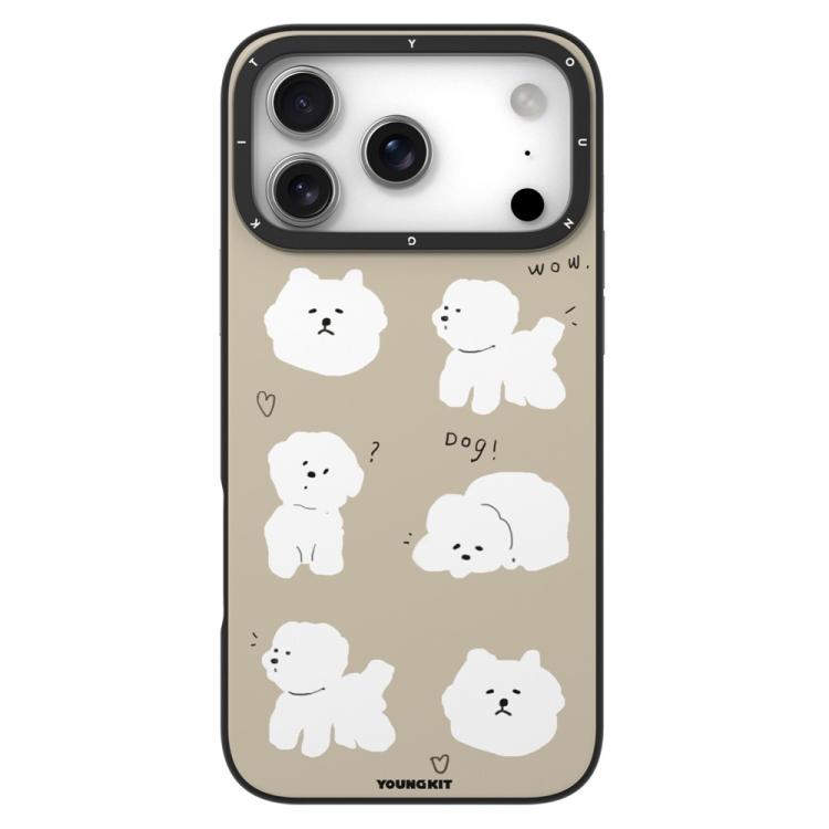 For iPhone 17 Pro YOUNGKIT Cute Animal Time Series Magnetic IMD TPU Phone Case