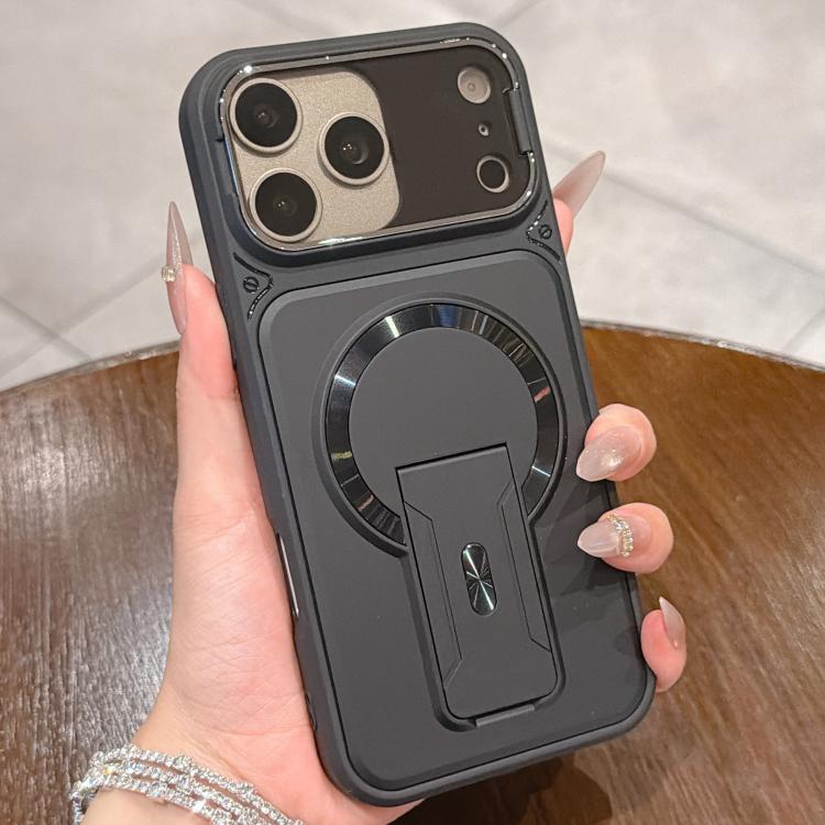 For iPhone 17 Pro Max Shockproof Lens Cover Magnetic Phone Case with Hidden Holder
