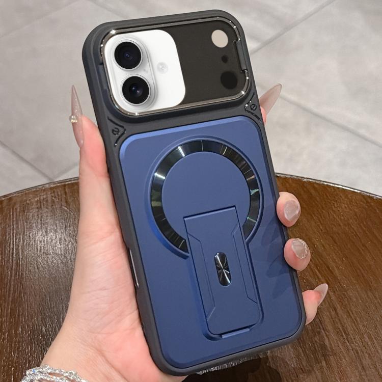 For iPhone 17 Shockproof Lens Cover Magnetic Phone Case with Hidden Holder