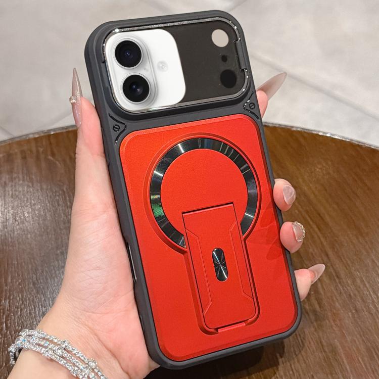 For iPhone 17 Shockproof Lens Cover Magnetic Phone Case with Hidden Holder