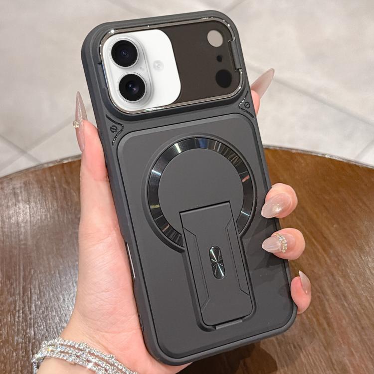 For iPhone 17 Shockproof Lens Cover Magnetic Phone Case with Hidden Holder