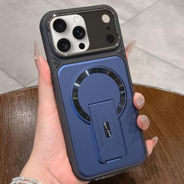 For iPhone 14 Pro Shockproof Lens Cover Magnetic Phone Case with Hidden Holder