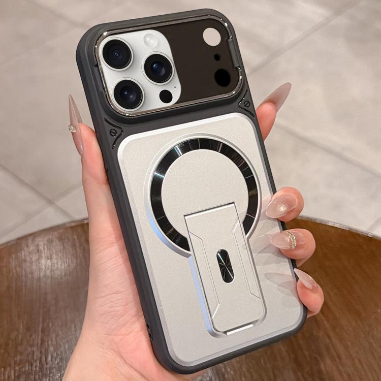 For iPhone 13 Pro Max Shockproof Lens Cover Magnetic Phone Case with Hidden Holder