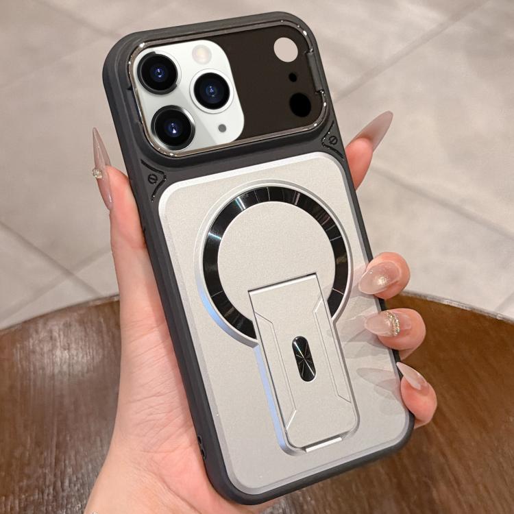 For iPhone 11 Pro Max Shockproof Lens Cover Magnetic Phone Case with Hidden Holder