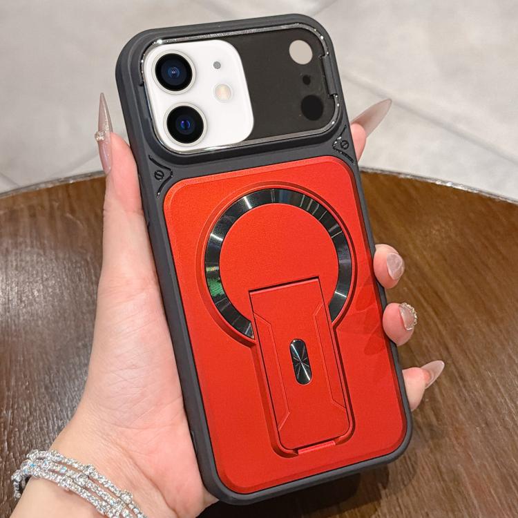 For iPhone 11 Shockproof Lens Cover Magnetic Phone Case with Hidden Holder