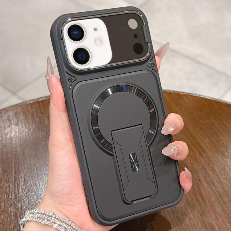 For iPhone 11 Shockproof Lens Cover Magnetic Phone Case with Hidden Holder