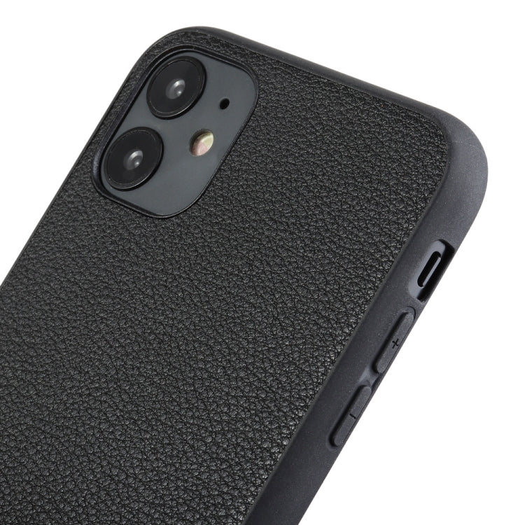 For iPhone 11 Pro Bead Texture Genuine Leather Protective Case