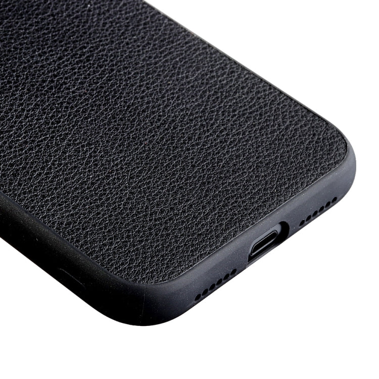 For iPhone 11 Pro Max Bead Texture Genuine Leather Protective Case