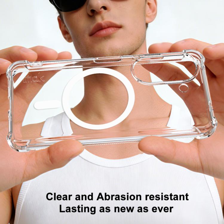 For Asus Zenfone 9/Zenfone10 imak Magnetic Shockproof Airbag TPU Phone Case - Transparent