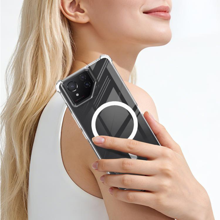 For Asus ROG Phone 8/ROG Phone 8 Pro imak Magnetic Shockproof Airbag TPU Phone Case - Transparent