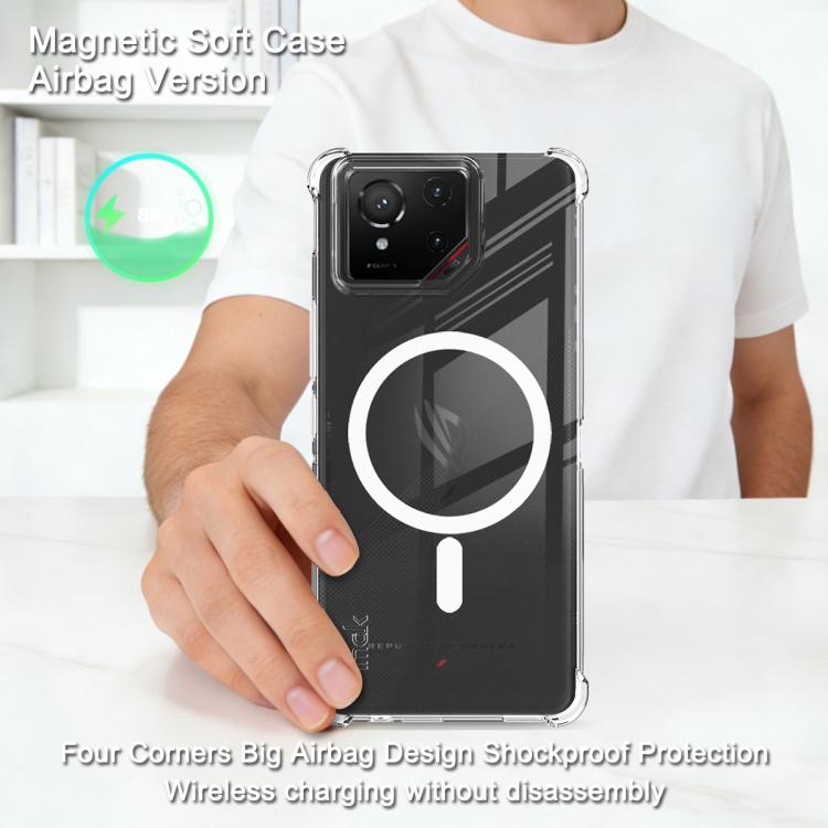 For Asus ROG Phone 9/ROG Phone 9 Pro imak Magnetic Shockproof Airbag TPU Phone Case - Transparent